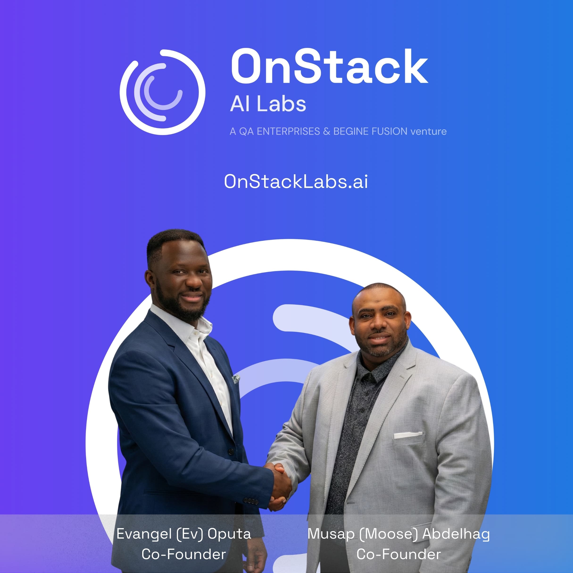 OnStack AI Labs co-founders Evangel Opụta and Musap Abdelhag